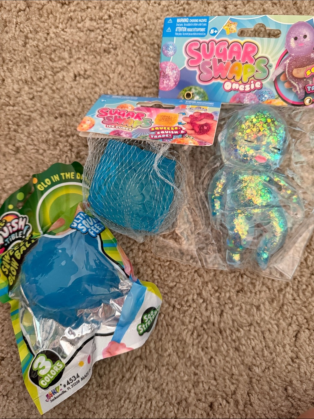 Blue Kids Toy Squishy Bundle of 3